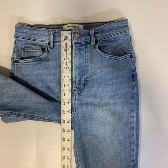 Reformation Jeans Women's High & Skinny Stretch Crop in Barbados‎ Jeans Size 28 - Picture 11 of 12